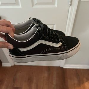 Womens Black Velcro Vans